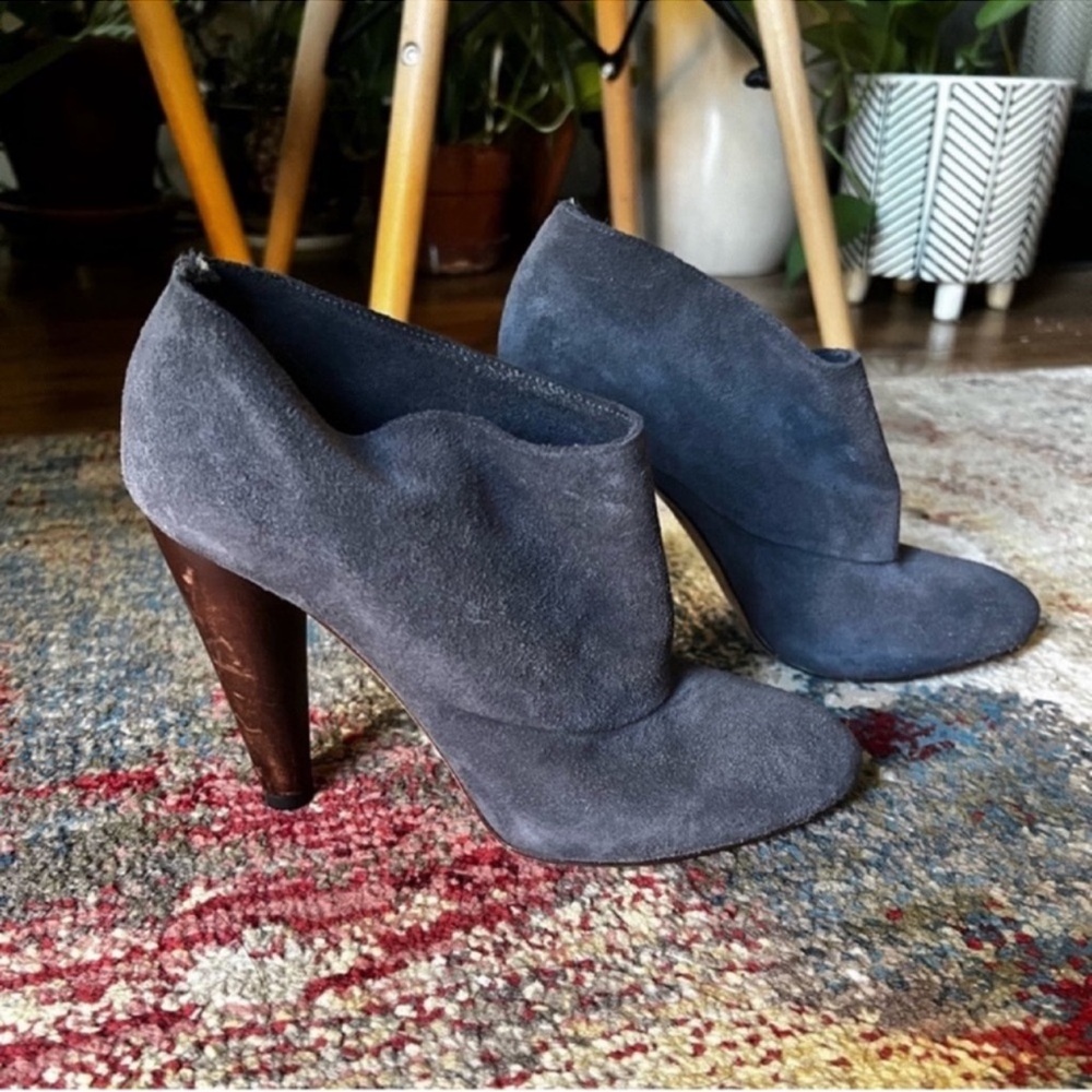 Cole Haan suede booties Grayish blue shade
Size 6B